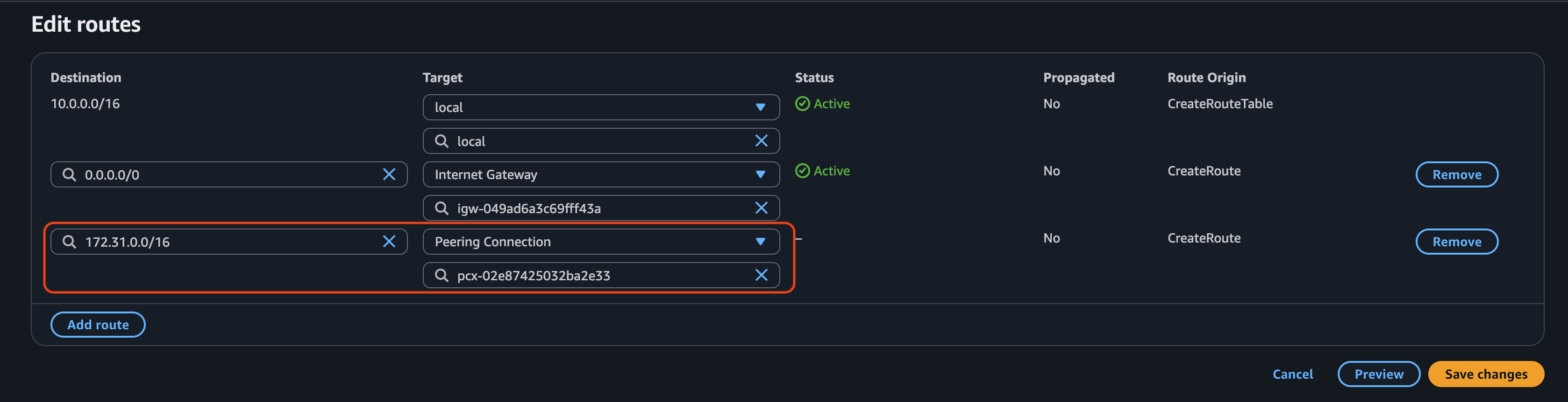 Route Table